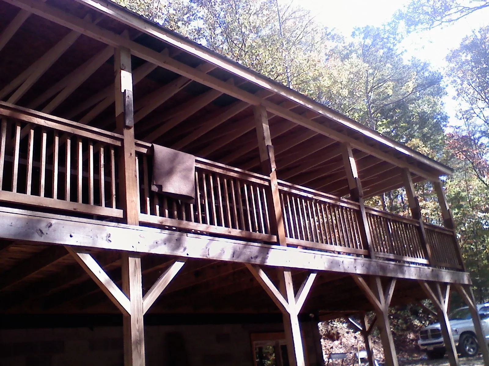 Timber framing under a new elevated porch and deck — Roof Leak Repair in Twin Peaks by Roofing Brothers